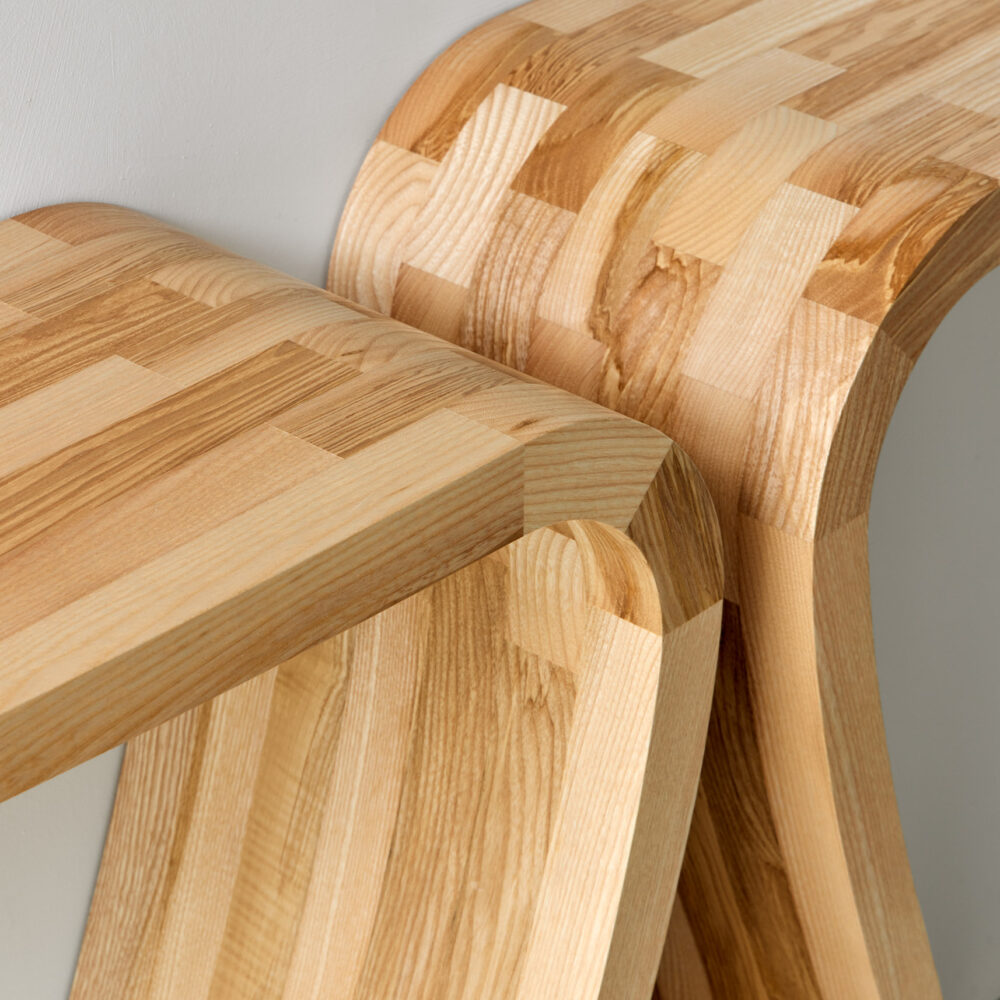Detail of a loop console table